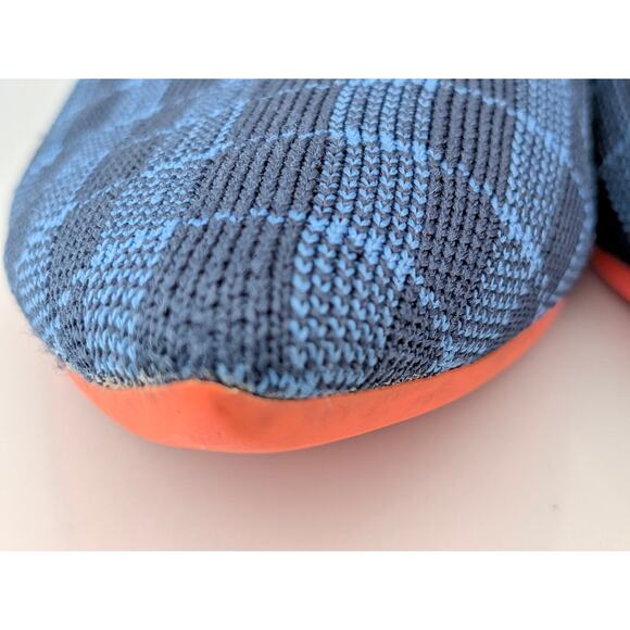 Rothy’s The Point Flats Women’s Size 9.5 Indigo Gingham Sustainable Shoes - Picture 4 of 8